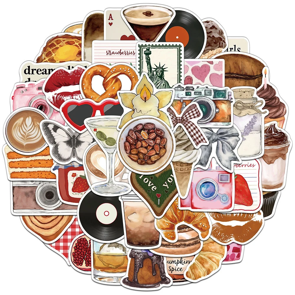 

10/30/50pcs Cartoon Pinterest Inspired Aesthetic Stickers Cute Decoration Decals for Suitcase Laptop Guitar Kid DIY Sticker Toys