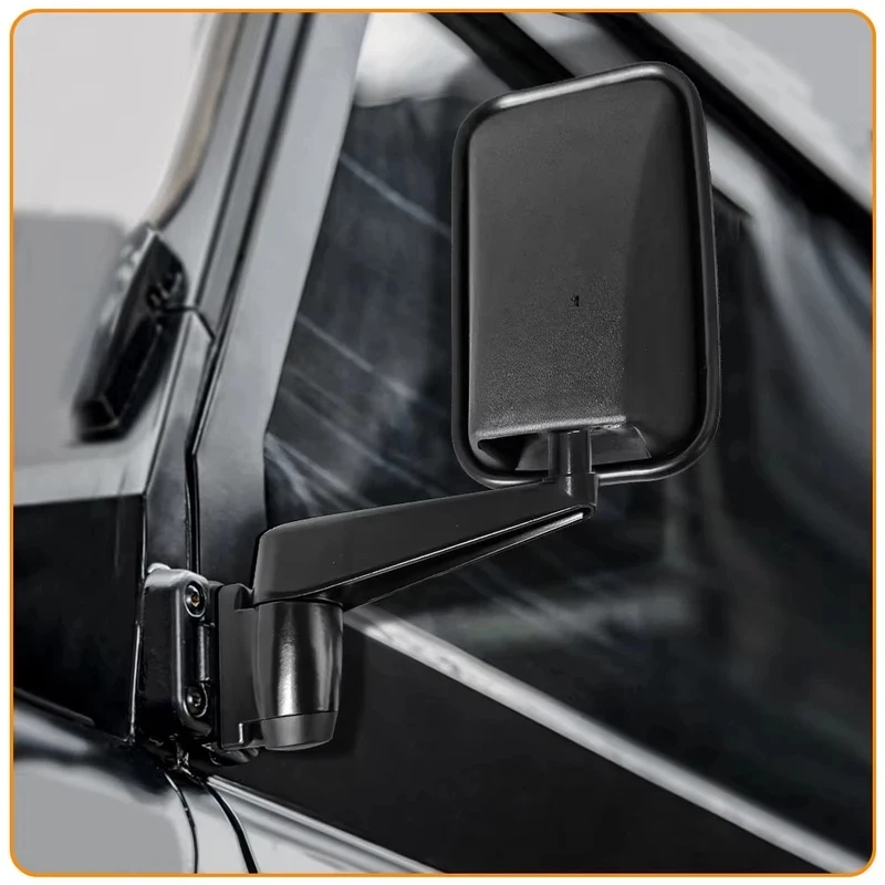 Aluminum A Pair Door Wing Mirrors With Arms Body Parts Fit for Land Rover Defender 90 110 127 300TDi 1983-2016