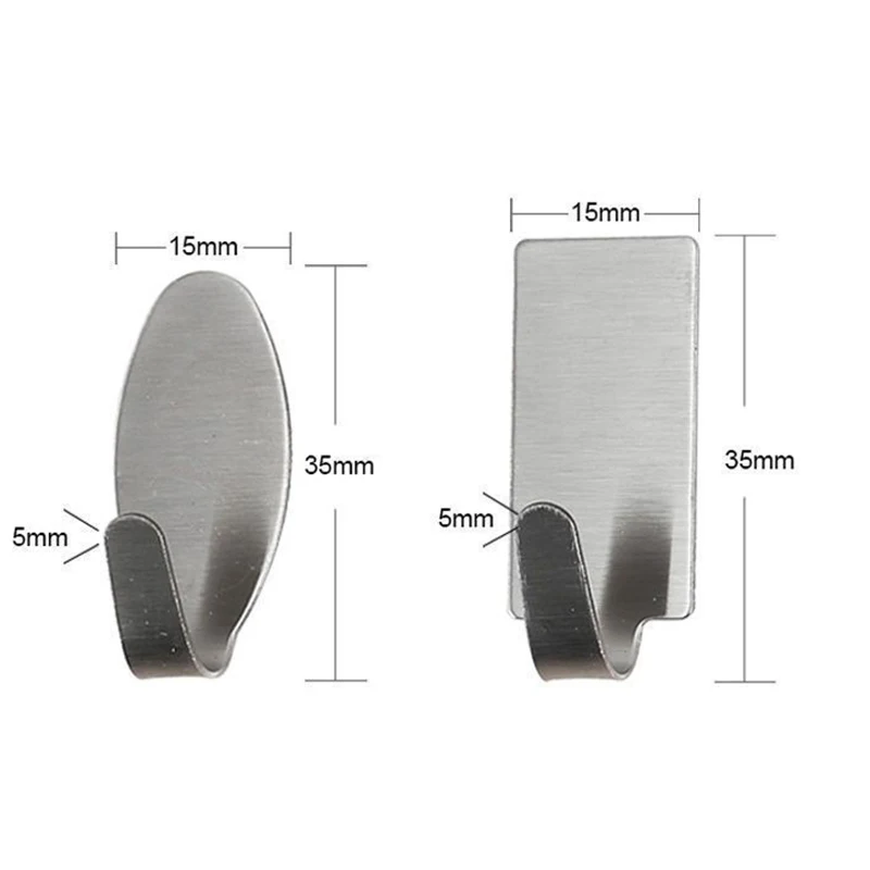 Hot Sale Self-adhesive Hook Stainless Steel Heavy-duty Wall Hook Bathroom Storage Towel Rack Multifunctional Kitchen Rack - view 4