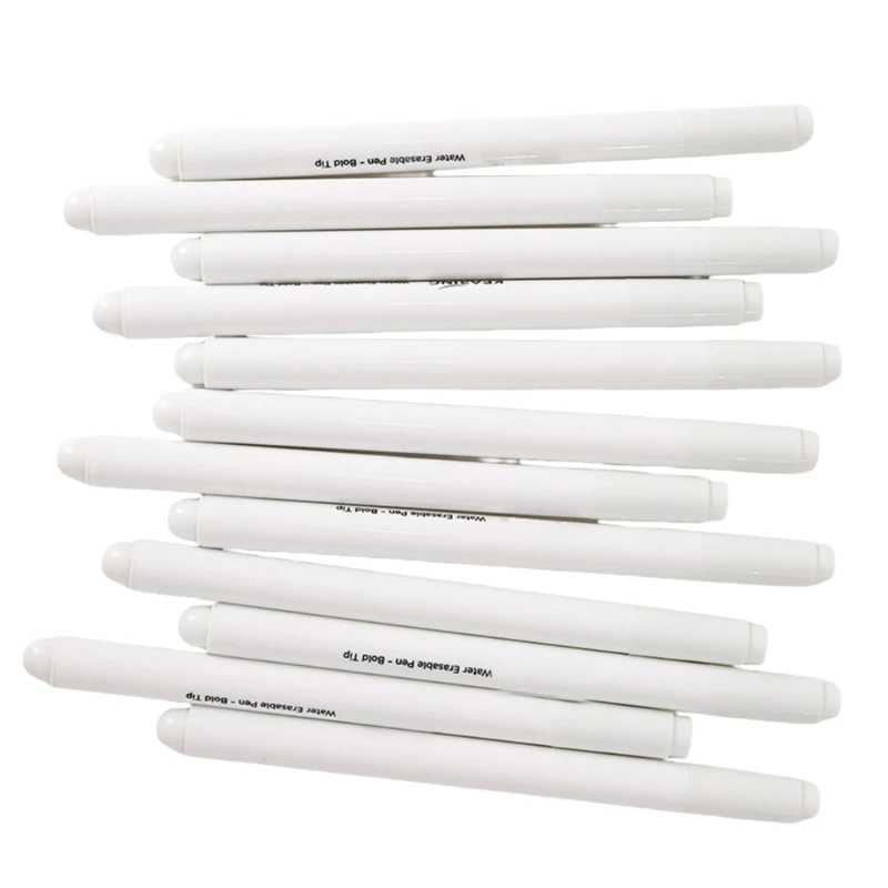 12 Pcs Water Soluble Pen Erasable Marking Pen Fabric Markers Pens for Marking