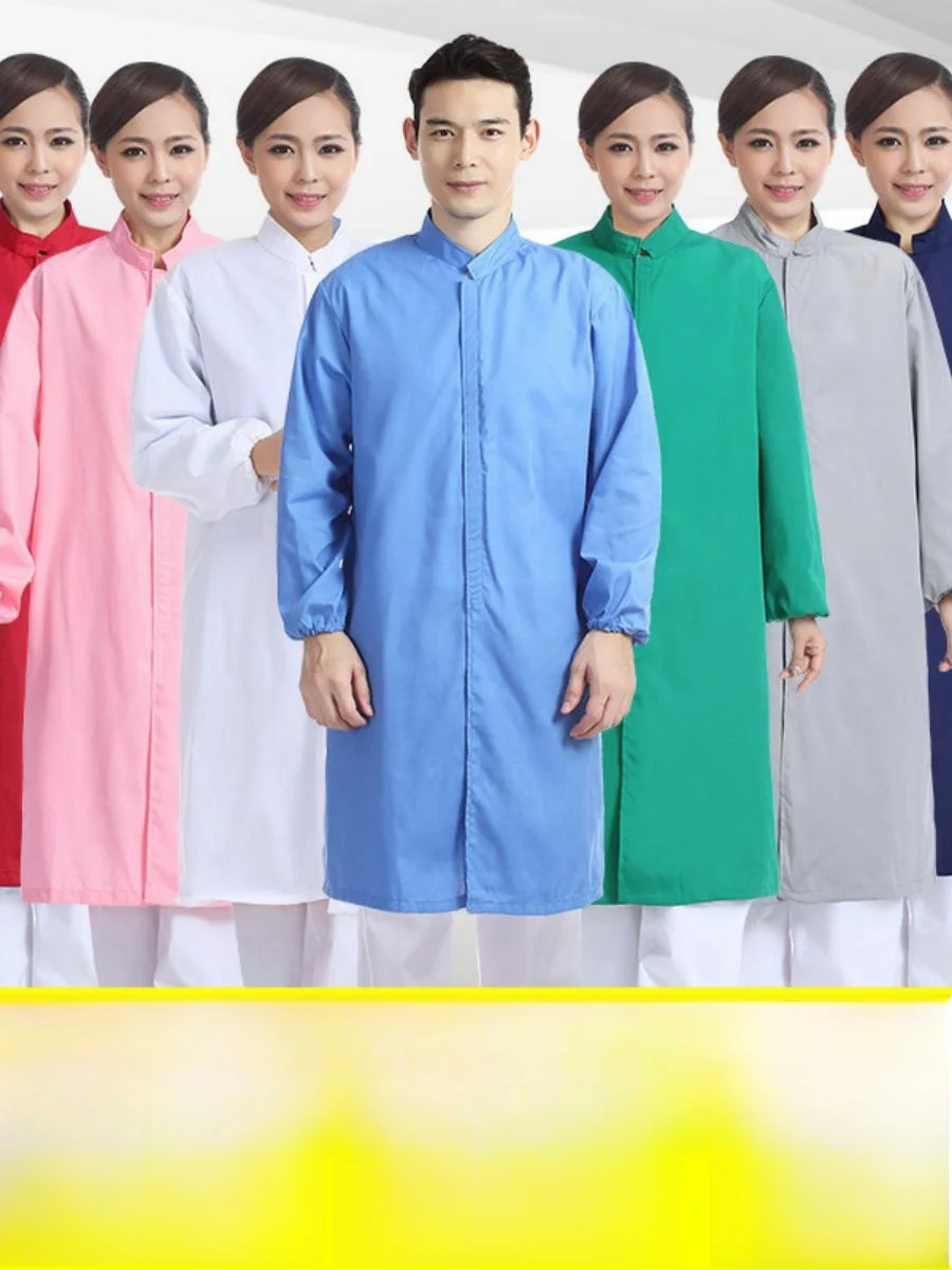 

Food Industry Men's Work Coat Lab Coat Breathable Easy to Wa All Seasons Work orm Lightweight Logo Design