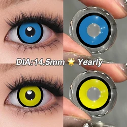 Magister Halloween Contact Lenses White Cat Eye Cosplay Contact Lenses Crazy Eye Contacts Whiteout Lens For Cosplay Yearly
