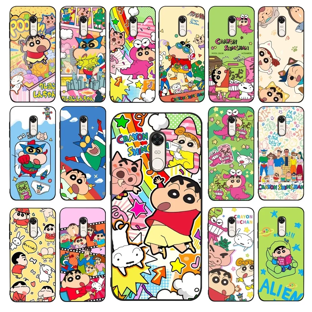 C-Crayon S-Shin Chan Cute Fashion Phone Case For Redmi 5 6 7 8 9 10 Plus Pro 6 7 8 9 A GO K20 K30 K40 Pro Plus F3 Fundas