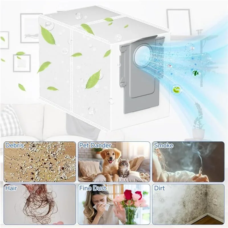 ABUS-Kit Aksesori Pengganti untuk Suku Cadang Penyedot Debu Robot Roborock Saros Z70, Kantong Debu Sikat Samping Filter Hepa + 6 Pel