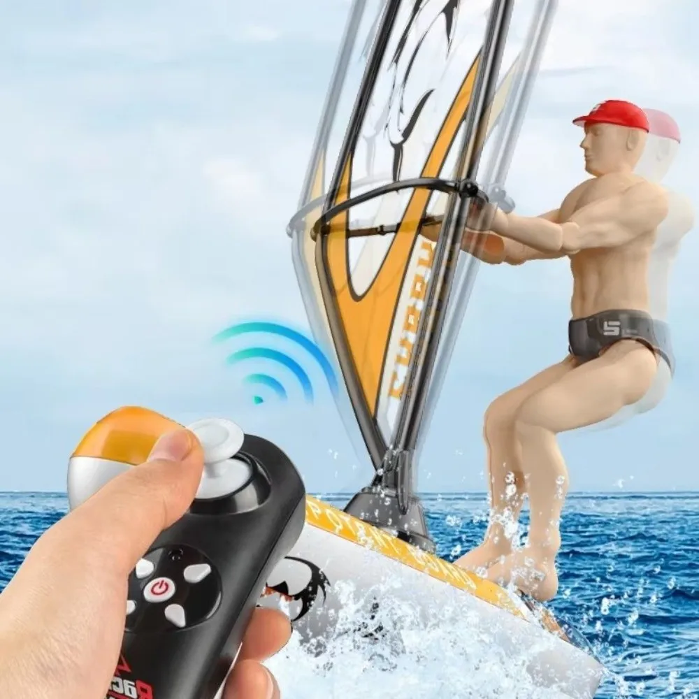 Paddling Waterproof RC Boat Low Speed High Speed Remote Control Boat Balanced Sailboat Summer