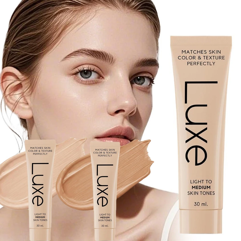 30ml 12hours Lasting Luxe Research Color Changing Foundation High-end Full Coverage Liquid Foundation Matches Skin Color Texture