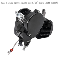80CC 2-Stroke Bicycle Engine Kit 26Inch-28Inch Bikes 1.85KW 5500RPM CDI Motor Motorized Bike Conversion Kit