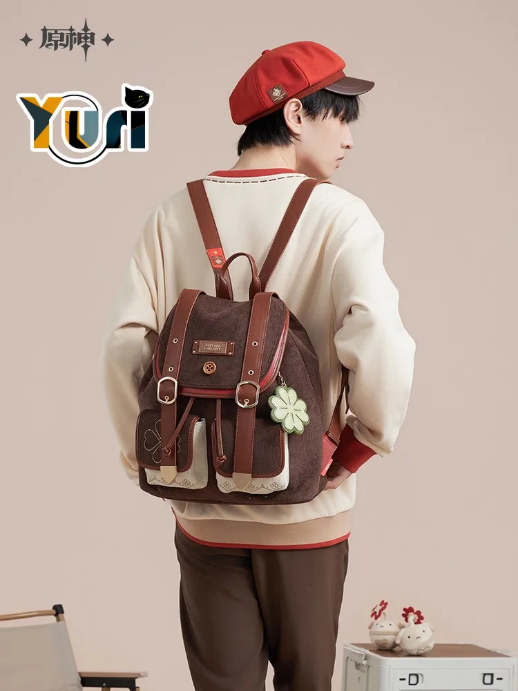 

miHoYo Game Genshin Impact Official Klee Brown Beige Backpack For Women Men Props Casual JK Lolita Anime Cosplay Props C