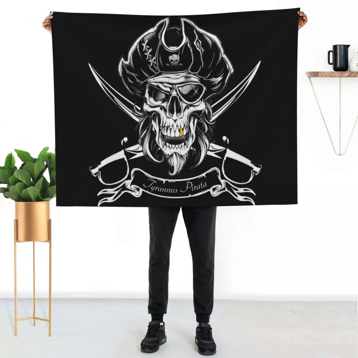 Pirate Throw Blanket Soft Plush Plaid Beautifuls Retros Moving Extra Large Throw decorative Blankets