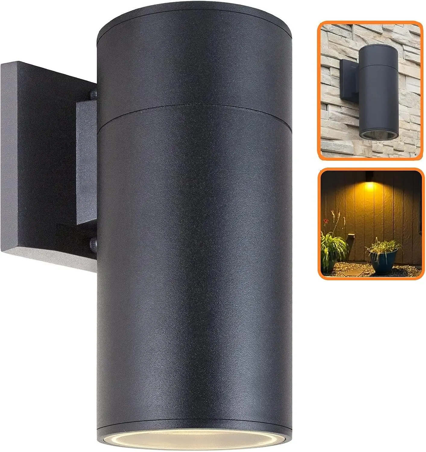 Outdoor Exterior Wall Light, Die-cast Aluminum Anti-Rust Waterproof,1-Direction Up or Down Light Fixture for Porch, Garage,Patio