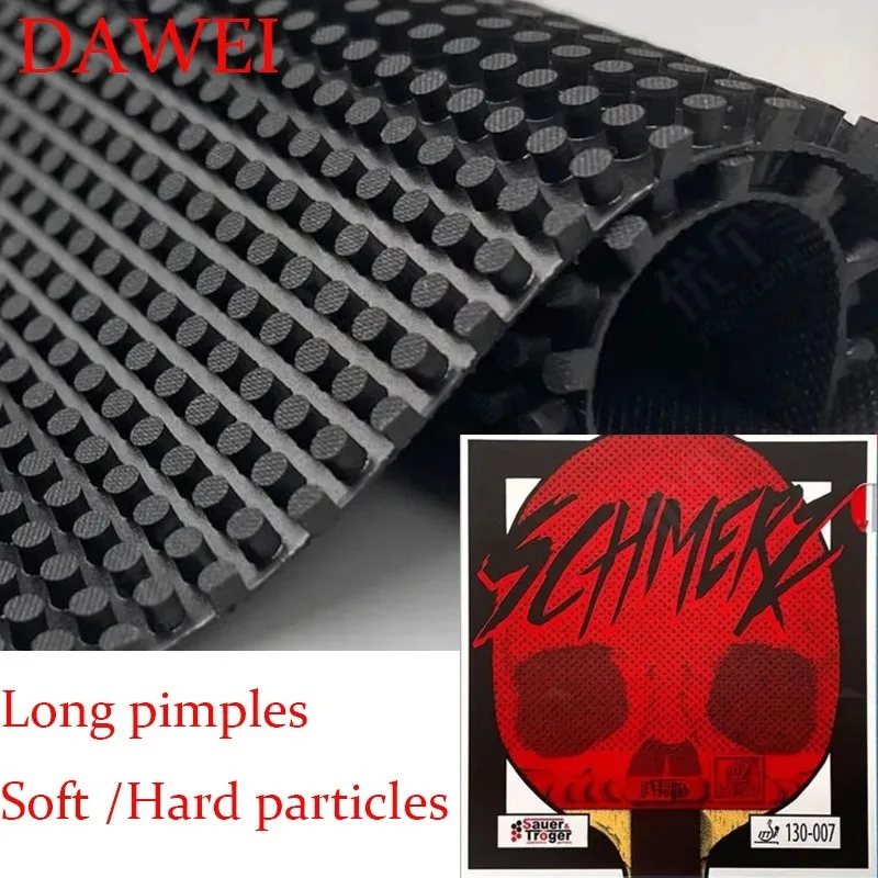 

Оригинальная резина для настольного тенниса Schmerz 130-007, длинные шипы OX, мягкие и твердые частицы, резина для пинг-понга, сертификация ITTF, возможность соответствия