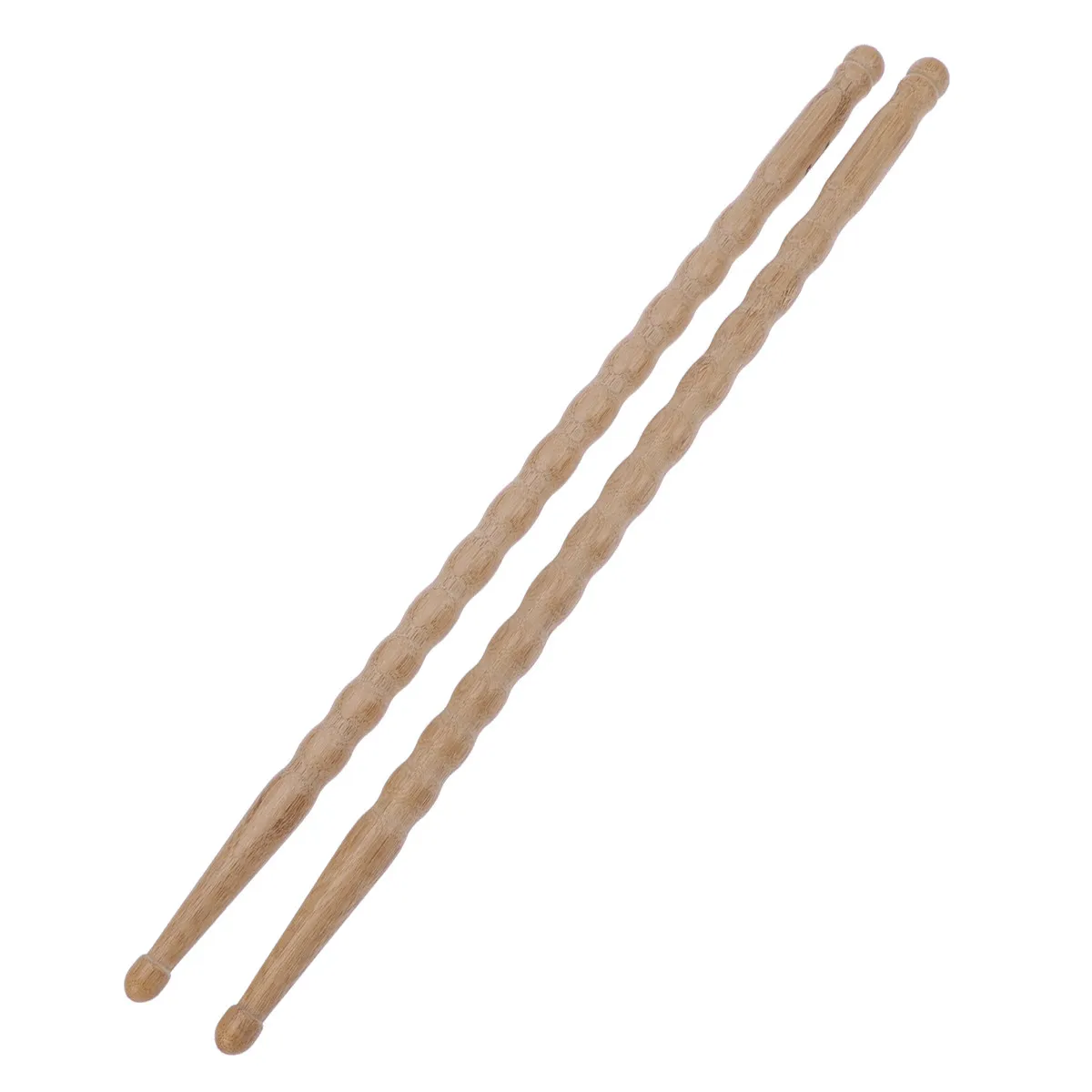 2Pcs Bamboo Drumstick Premium High Toughness Anti-Slip Handle No Paint Drumsticks for Band Practice and Performance