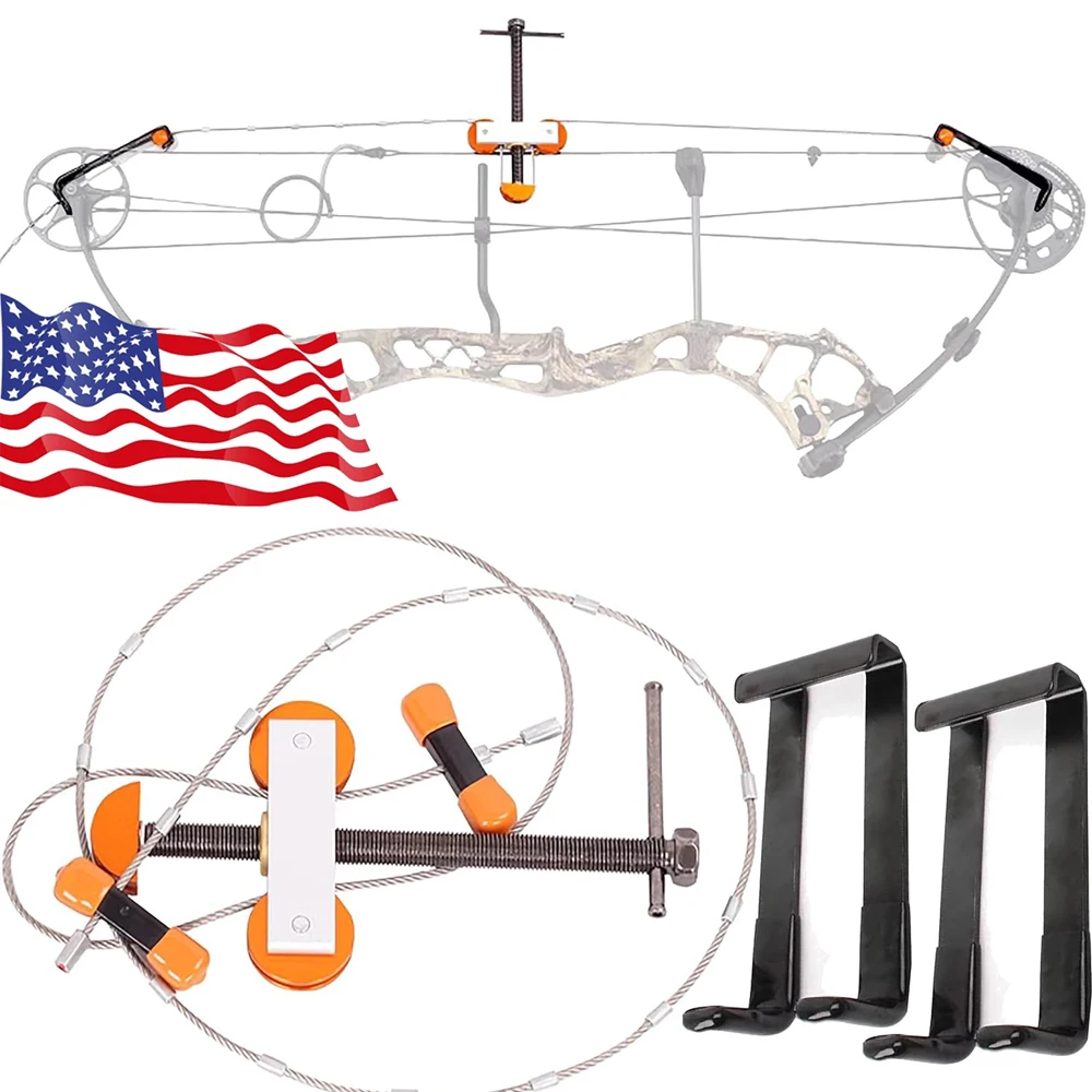 

Archery Simple Steel Wire Bow Opener Aluminum Alloy Portable Bow Press for Compound Bow Change Bowstring Archery Tool Accessory