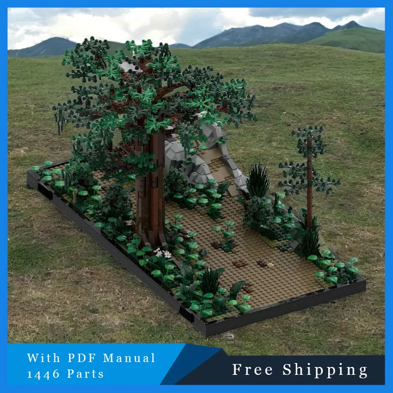 

1446 PCS MOC Star Battle Series Forest Versus Scene Modular Building Blocks Model Set Kids Assembly Display Festival Gifts Toys