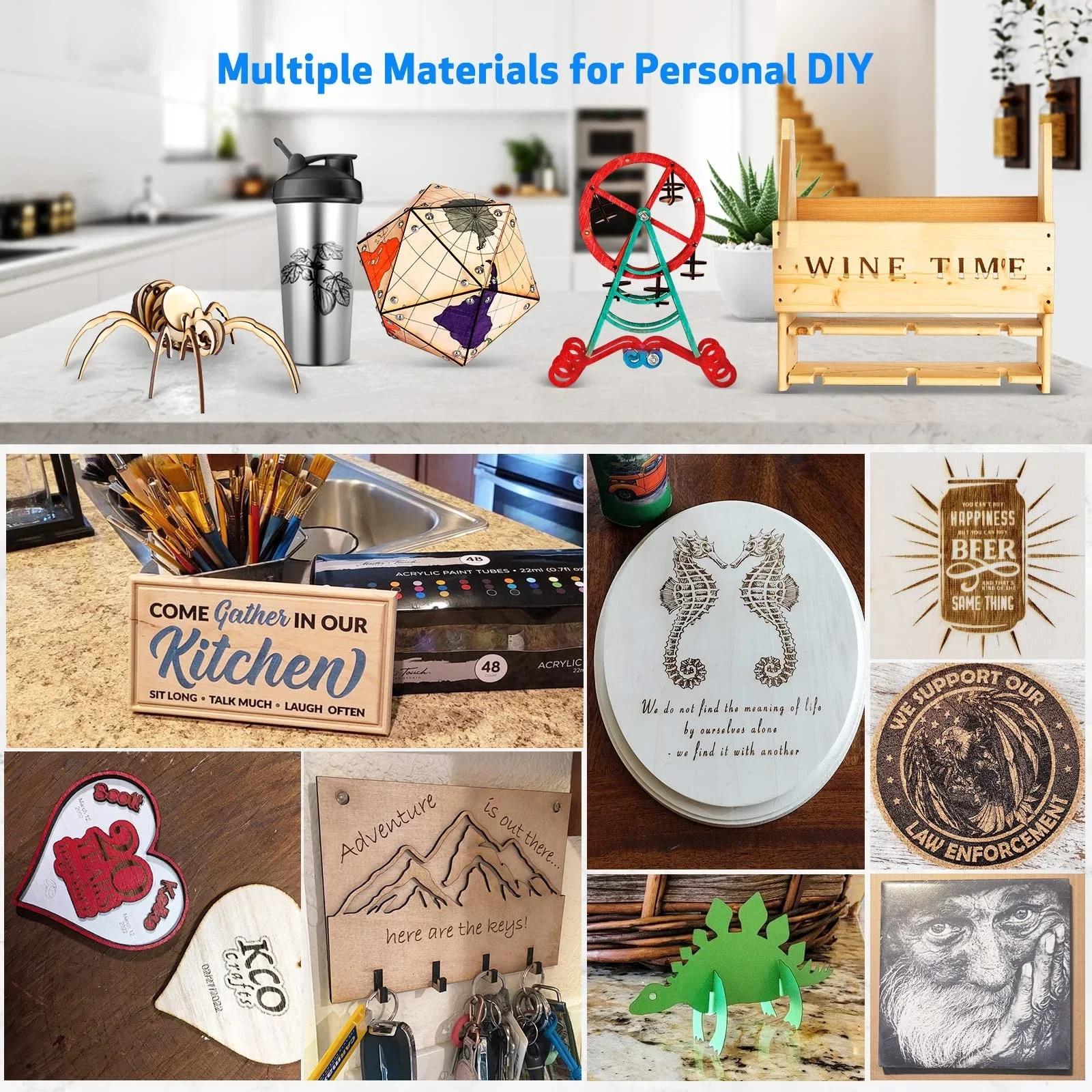 2024 مصنع المصادر BlueTimes Xtool سطح المكتب D1 Pro 10 واط آلة الحفر بالليزر 20 واط آلات قطع النقش