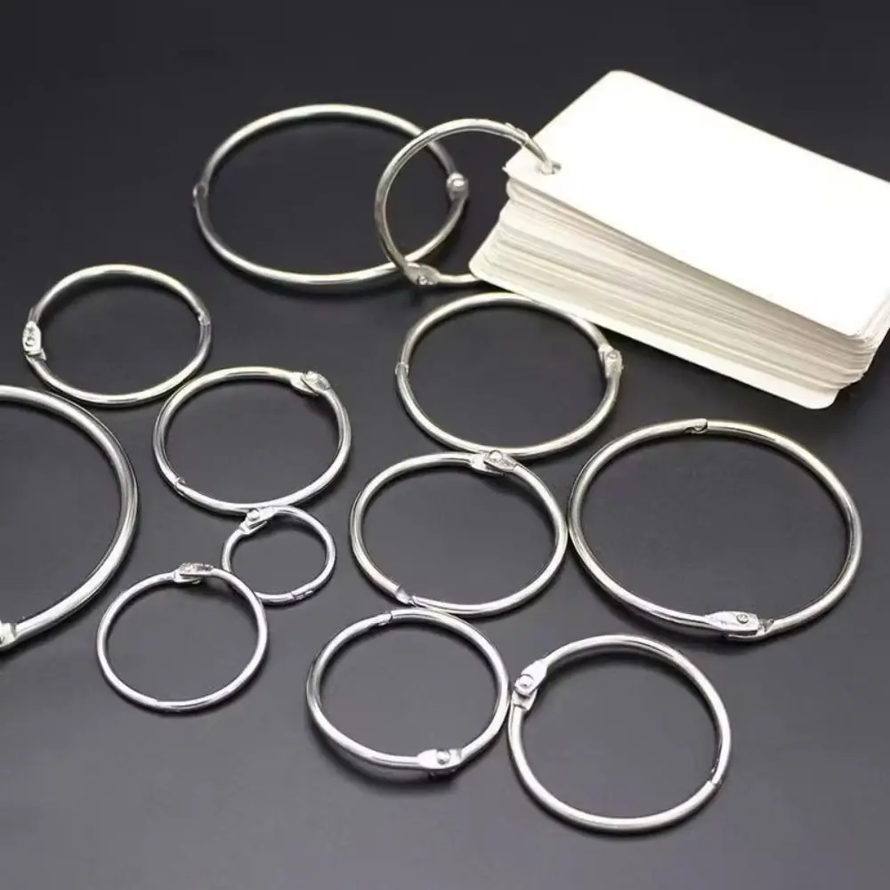 50/100Pcs O Ring Metal Binder Ring Sturdy Opening Ring Paper Binder Ring Open Loop Binding Hoops Loose Leaf Ring