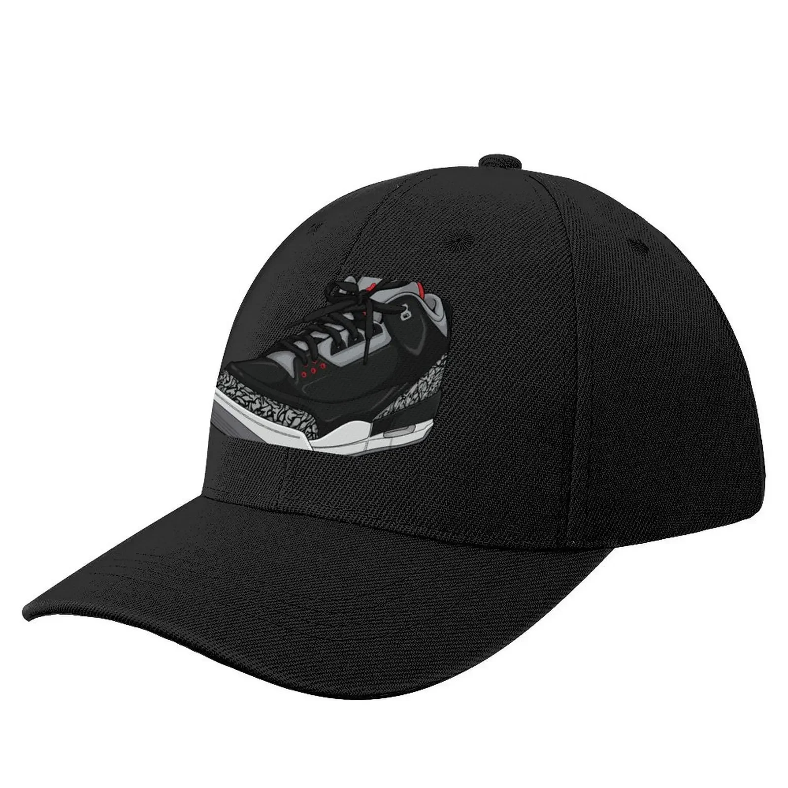 Threes BLACK CEMENT Baseball Cap Hat Man Luxury Mountaineering Boy Child Women's