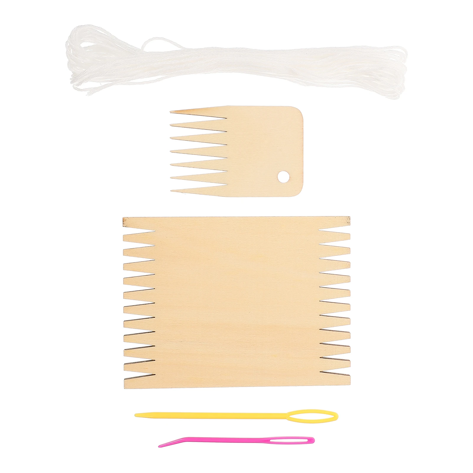 

1 set 1 Set Wooden Weaving Kit Big Eye Knitting Needles Handcraft Weaving Board For Sweaters Scarves Hats Durable Tool