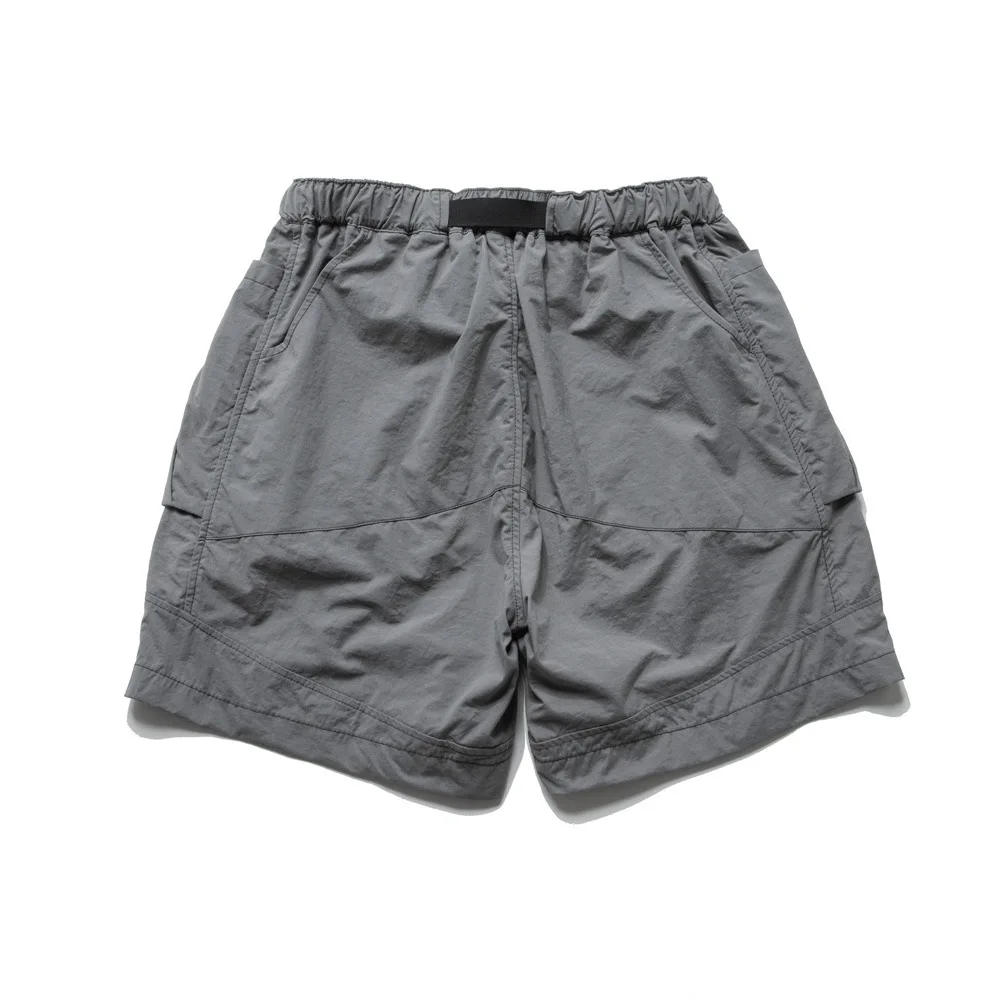 Men's Cargo Shorts 2026 Summer Elastic Waist Multi-Pocket Loose Fit Short Pants Streetwear Black Gray