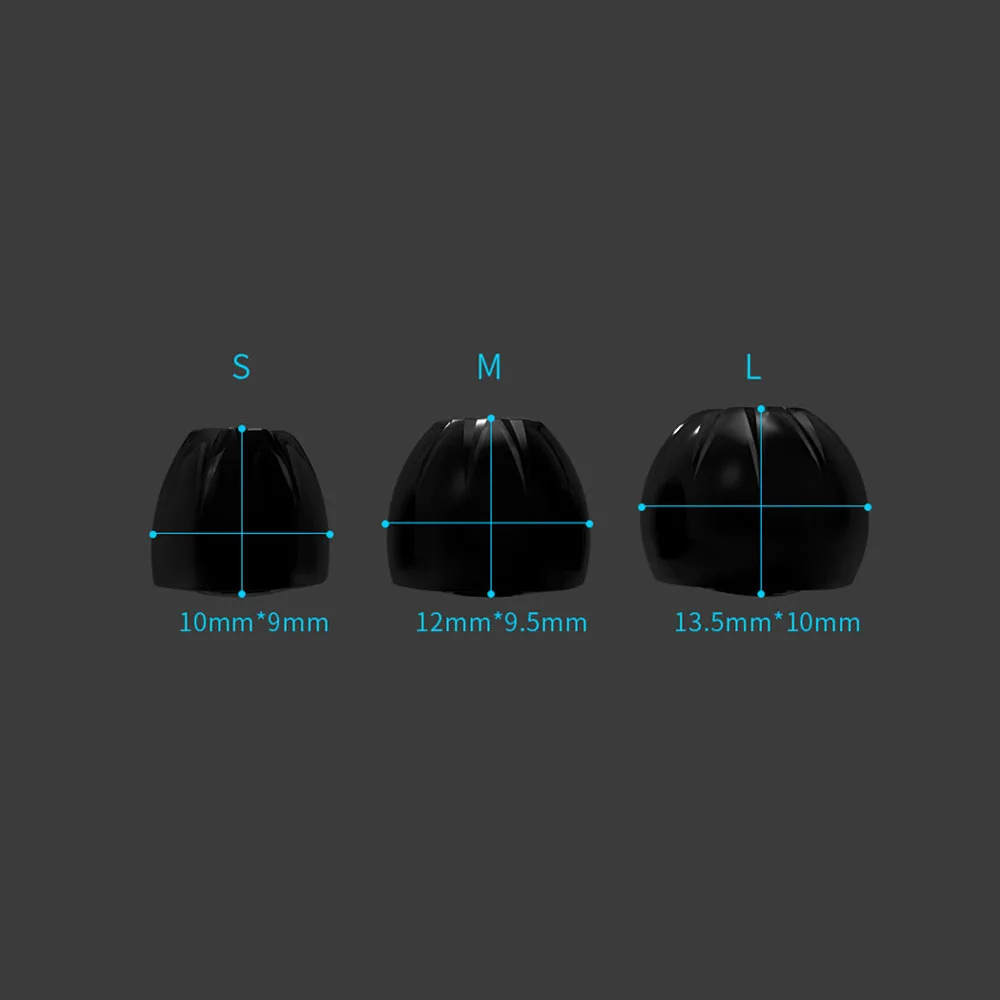 In-Ear Earcaps For KZ Earphones Silicone Covers Cap Replacement Earbud Tips Earbuds Eartips Earplug Ear Pads Cushion 6pcs/3pairs