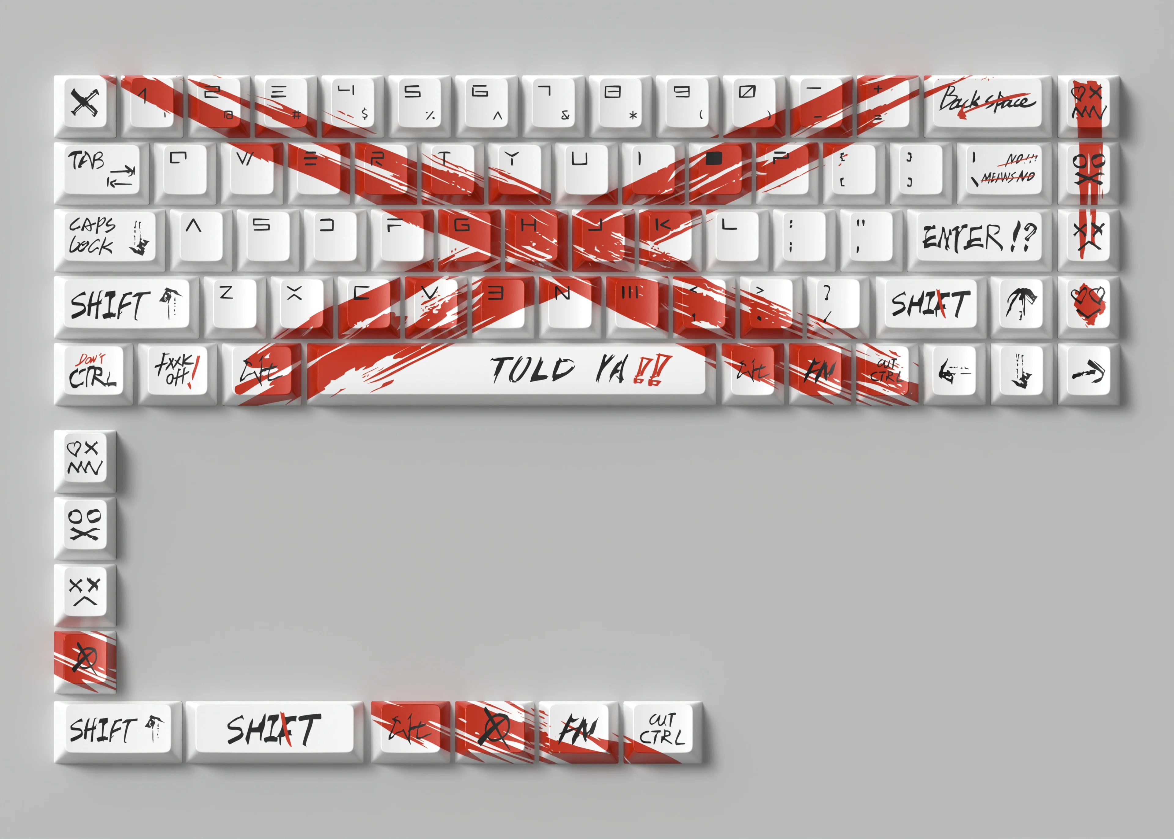 GMK contra teclas inválidas Cherry Profile PBT Dye-Sub 78 teclas para 60/61/64/68 MX Switches Teclado mecânico para jogos