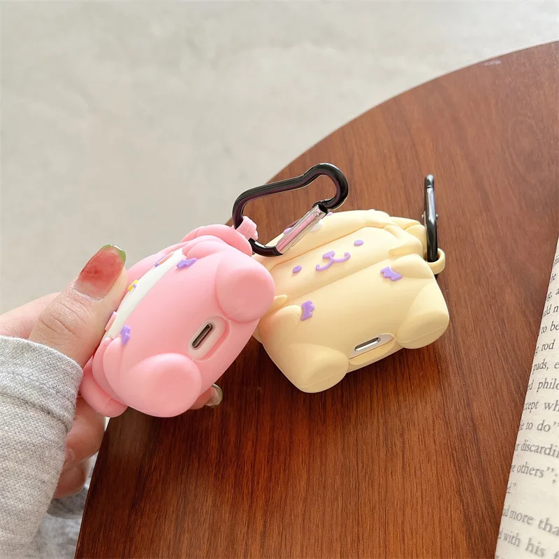 حافظة حماية لسماعات الرأس MINISO Sanrio Melody Pom Pom Purin AirPods Pro من Apple 1/2/3 الجيل سماعة رأس لاسلكية تعمل بالبلوتوث #6