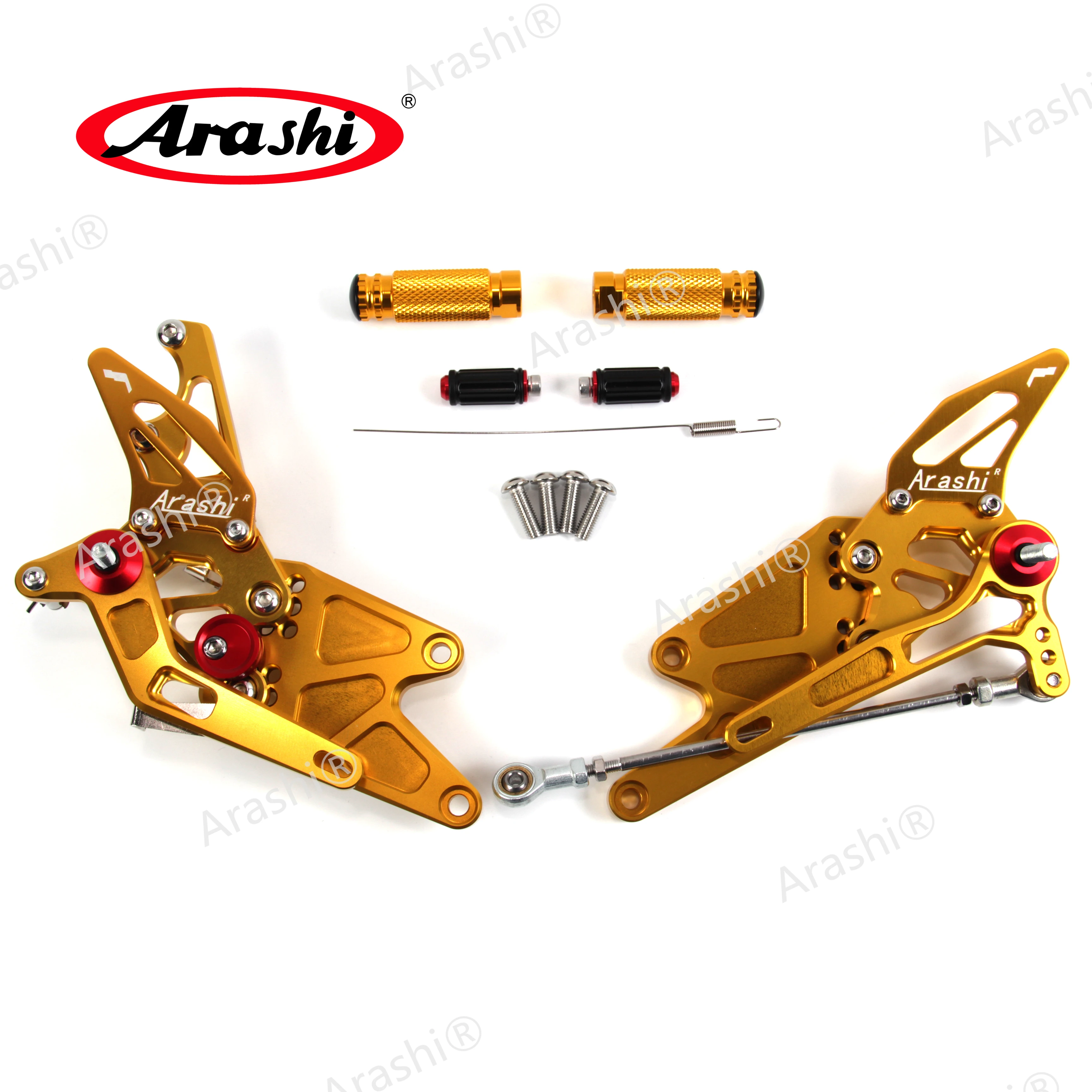 Arashi For YAMAHA MT-03 MT-25 Motorcycle CNC Adjustable Footpegs Rearset Footrests MT03 MT25 2015-2021 2016 2017 2018 2019 2020