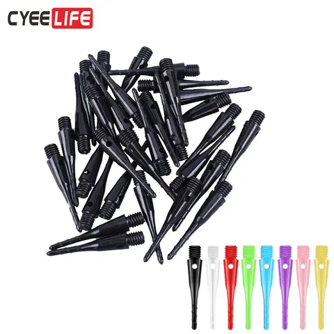 CyeeLife 100PCS 고정밀 전자 다트 플라스틱 전문 내구성 소프트 팁 포인트 바늘 교체 세트 액세서리