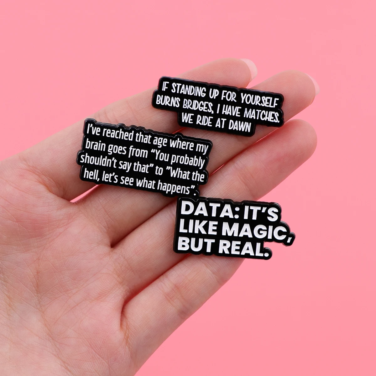 I'M NOT WEIRD Enamel Pin Funny Quotes Brooch Pines Lapel Pins Quotation Badge Clothing Accessories Fashion Jewelry Unique Gift