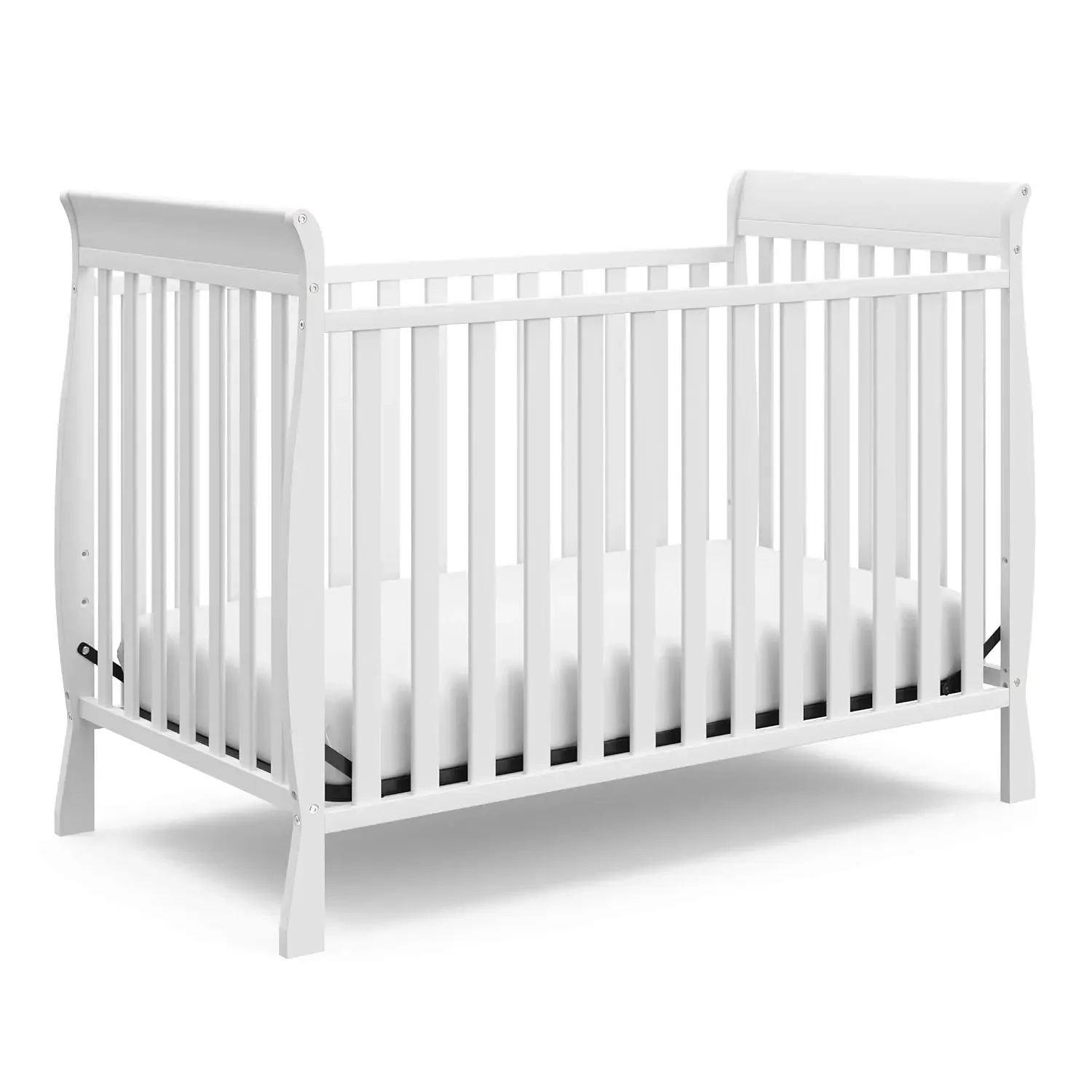 Converts to Toddler Bed and Daybed, Fits Standard Full-Size Crib Mattress, Classic Crib with Traditional Sleigh Design