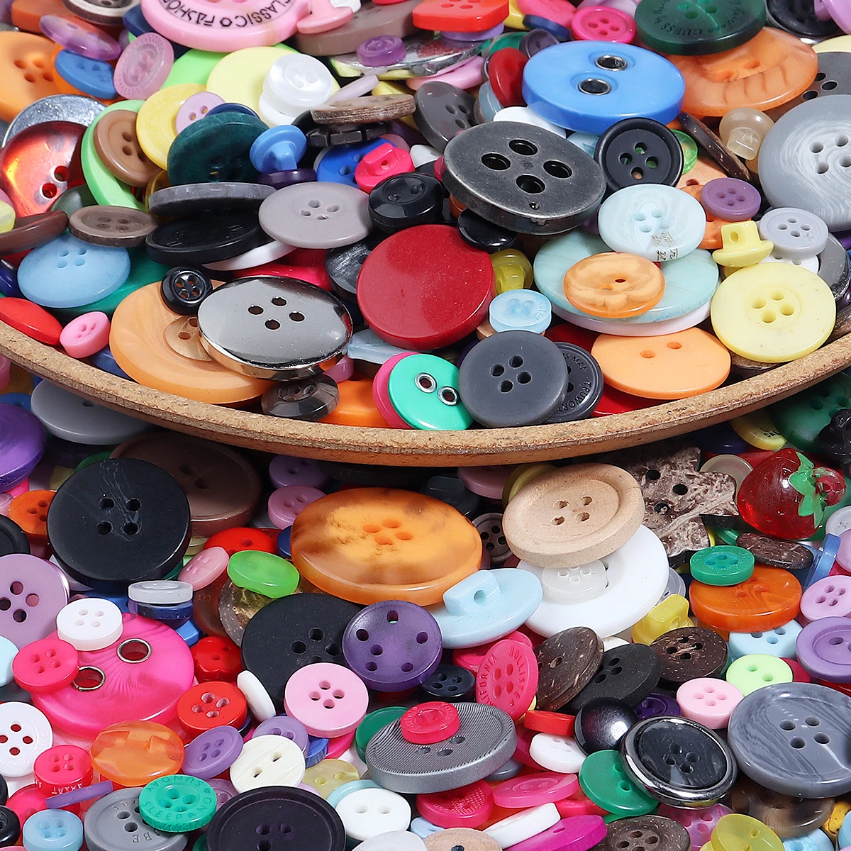 90Pcs/lot Round Resin Buttons Mixed Color Button Kids Manual Button Painting 2/4Holes Button for DIY Craft Sewing Accessories