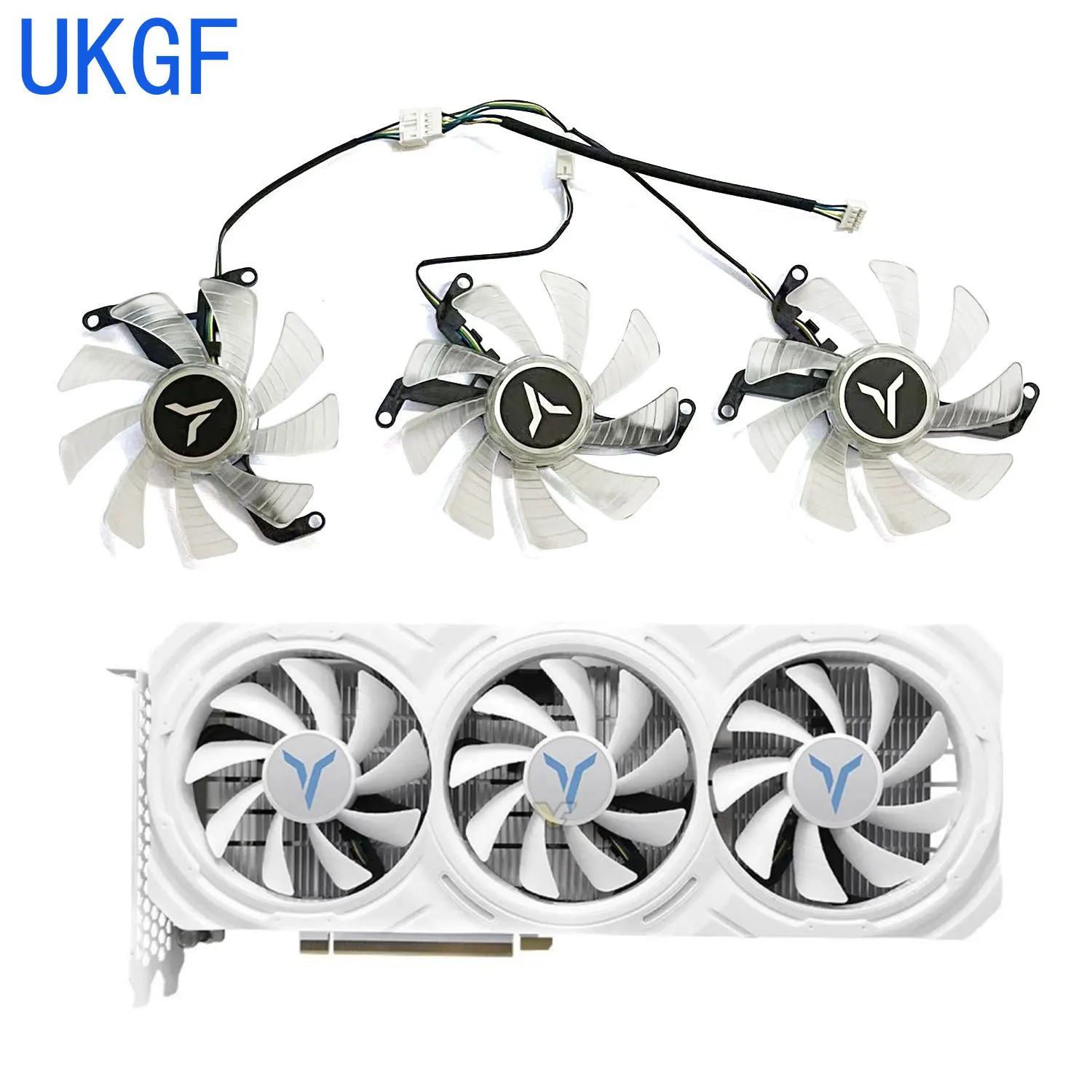 New DIY LED graphics card replacement fan 4PIN 85MM suitable for Yeston GeForce RTX4060 8GB GAEA PLUS graphics card replacement