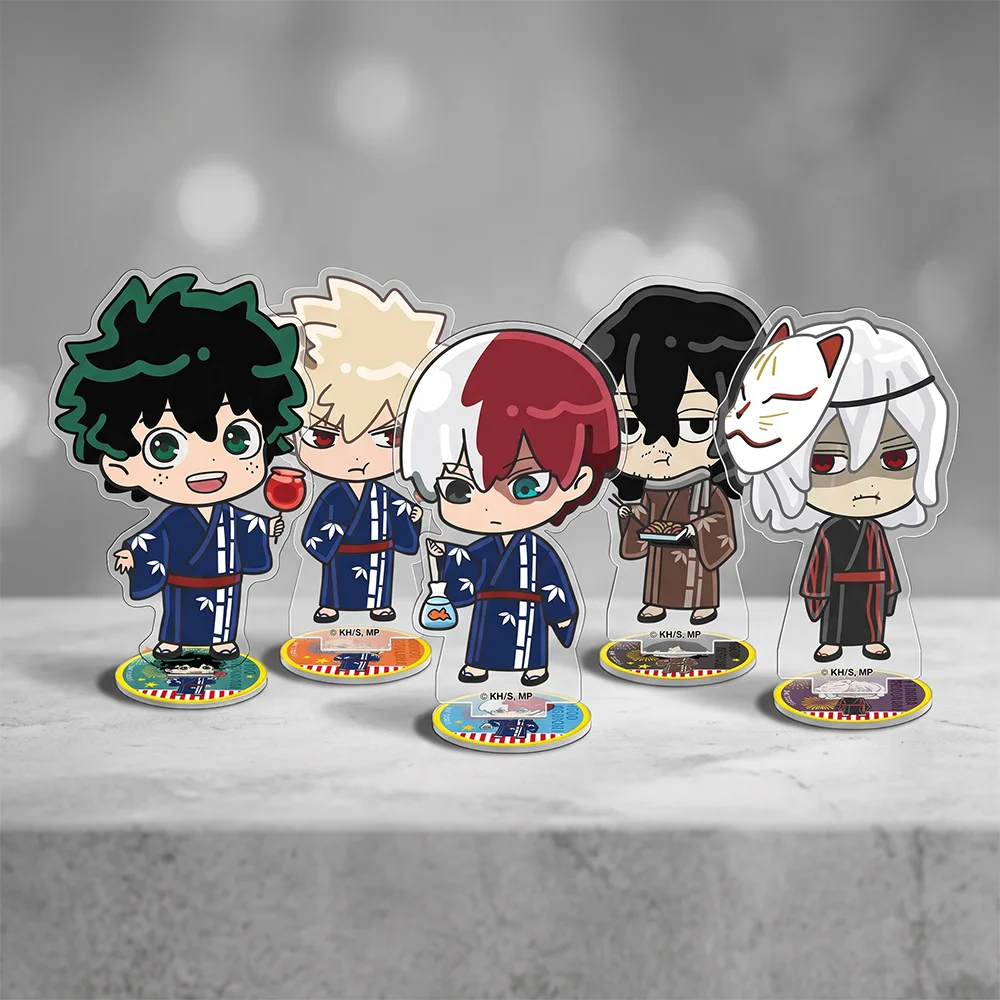 My Hero Academia CAFE 10CM Double Sided Acrylic Stand Keychain 2026 New Anime Stand Izuku Katsuki Shota DABI Decor Desk Display
