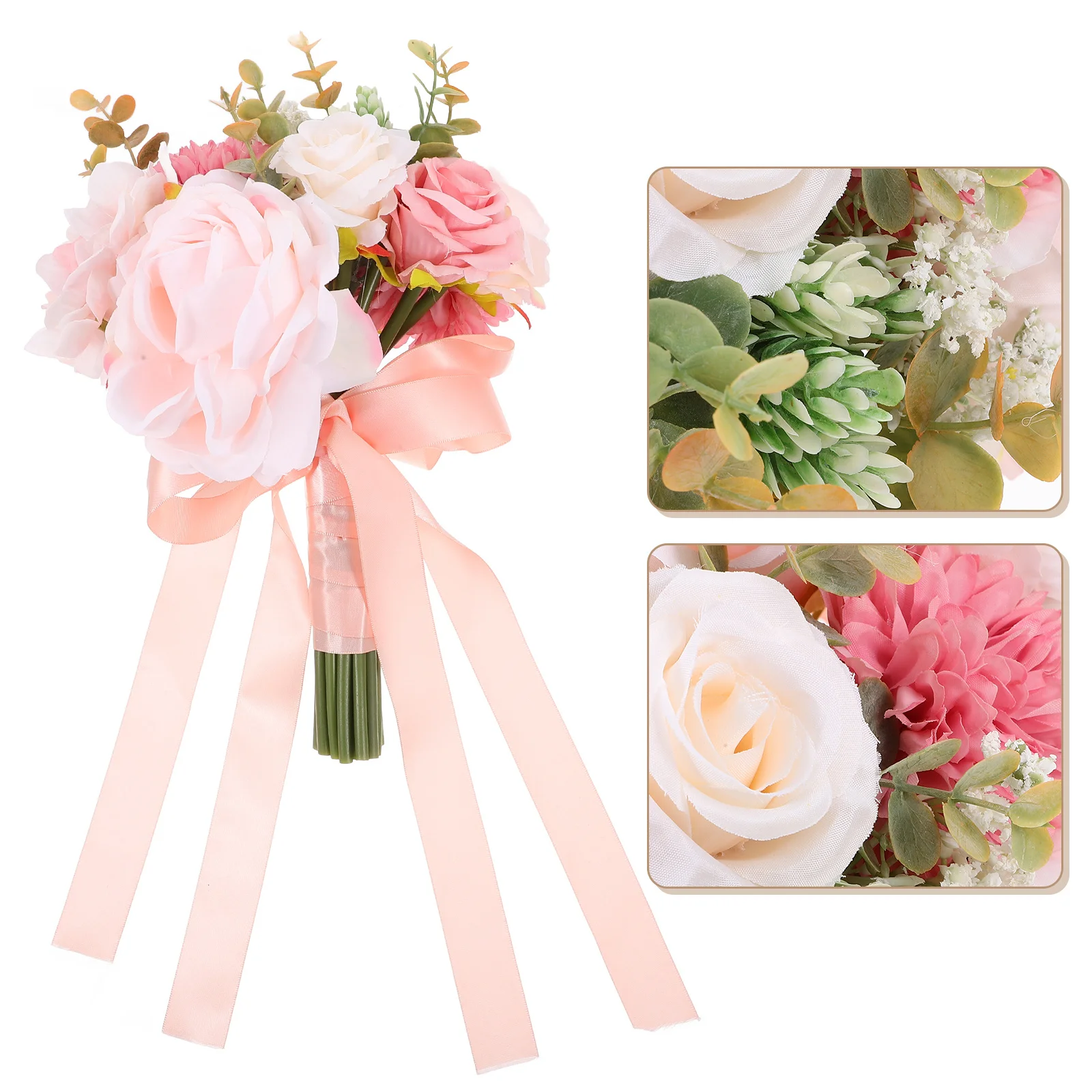 

Artificial Wedding Bridal Bouquet Simulation Rose Realistic Fake Rose Wedding Table Centerpiece Romantic Rustic Flower