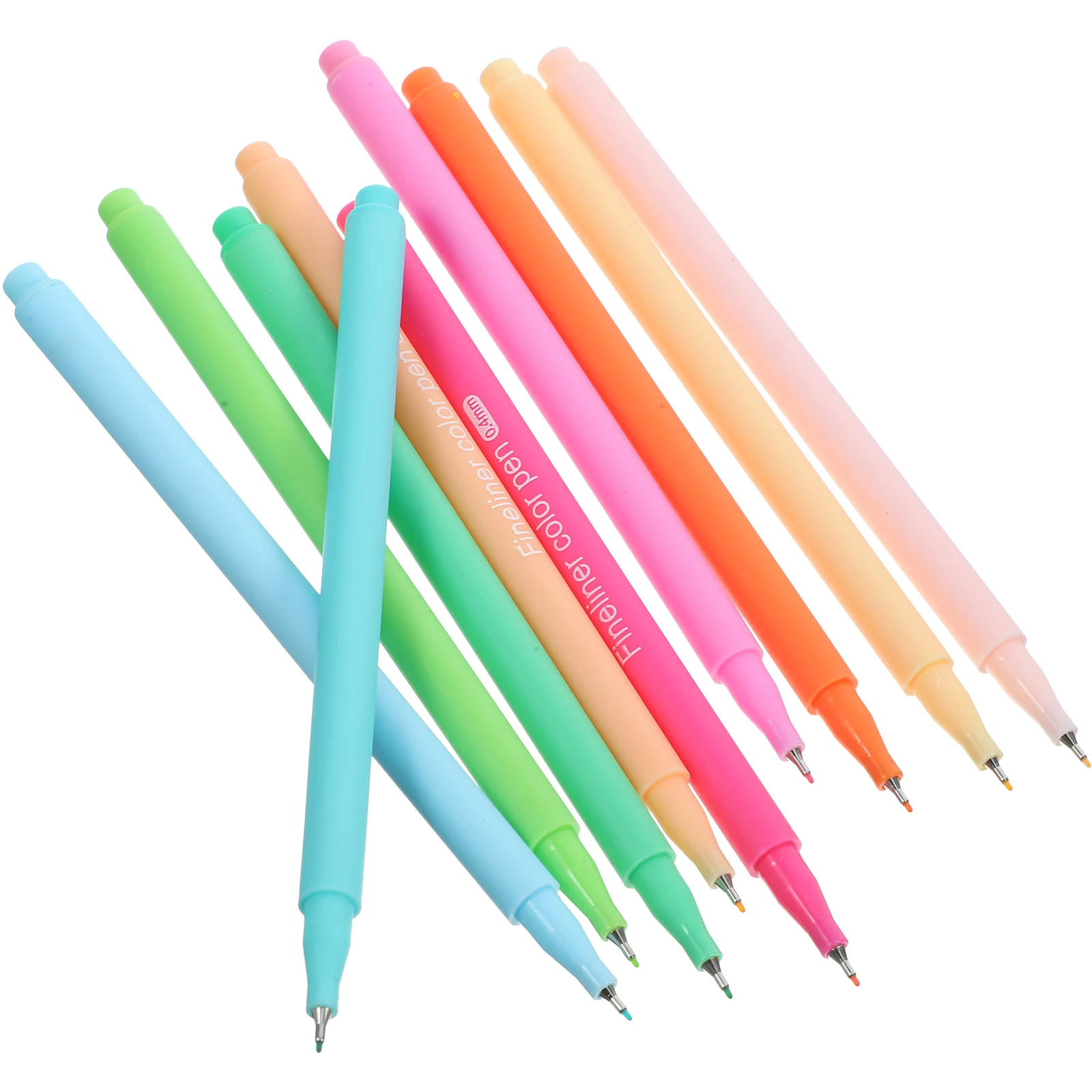 

10 Pcs Handbook Set Colored Pens for School Coloring Markers Decorative Notes Doodling Plastic Drawing