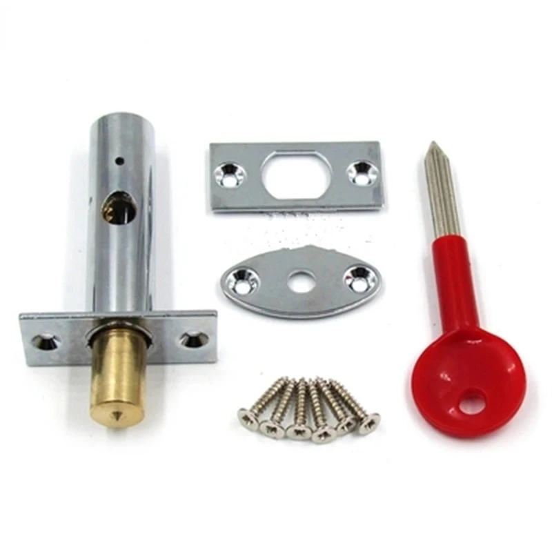 Invisible Core Door Lock, Stainless Steel Pipe Lock, Fireproof Door, Escape Passage, Furniture and Hardware Accessories