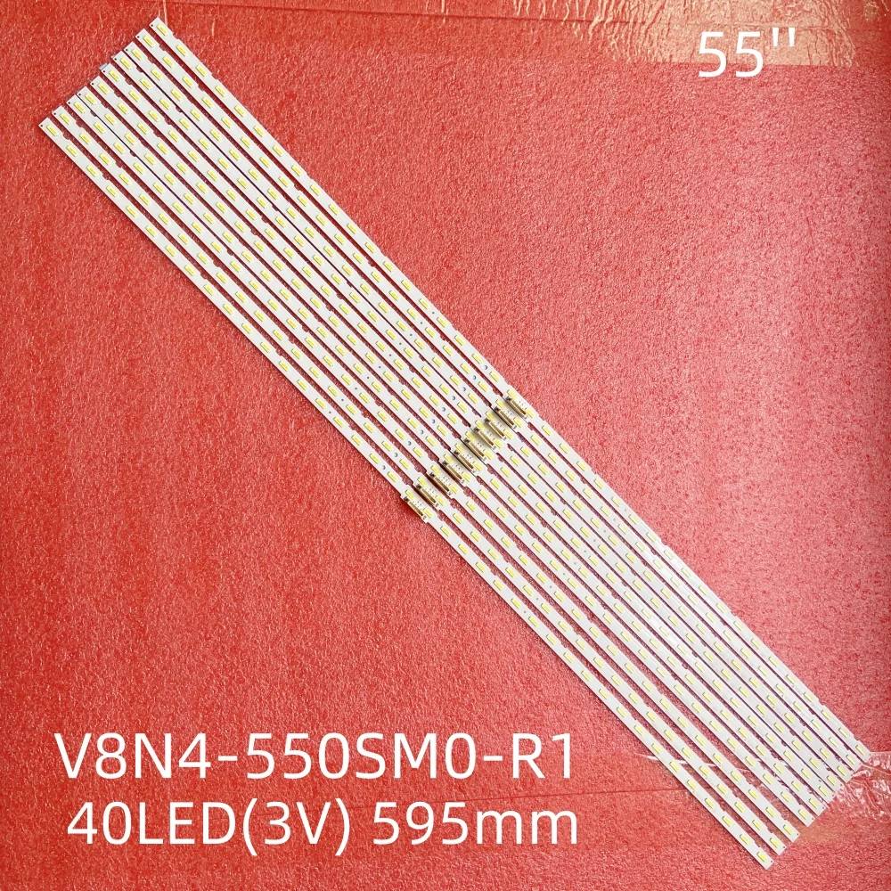 

10 шт. x светодиодная подсветка для телевизора V8N4-550SM0-R1 UE55NU7470 7475U 7472U 7400 BN96-46033A BN61-15485A BN95-04872A