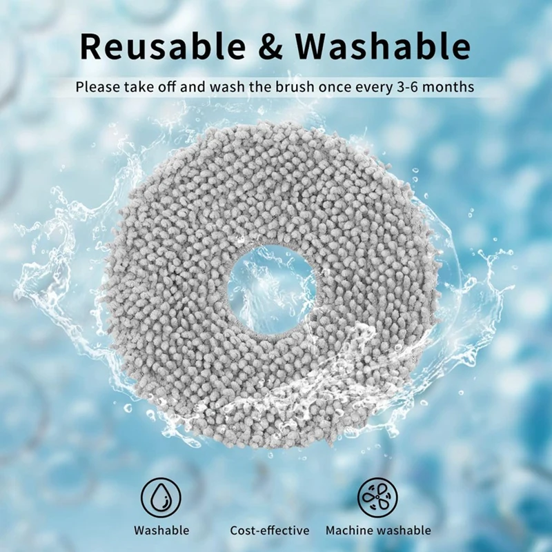 AC39-12PCS Microfiber Mop Cloths For Roborock Qrevo/Qrevo Maxv/Qrevo S/Qrevo Pro Robot Vacuum Cleaner Accessories