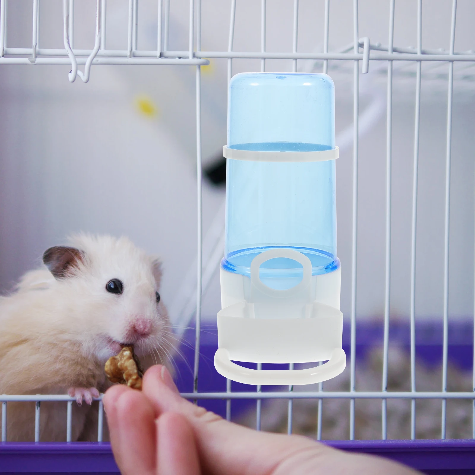 

2pcs Automatic Pet Feeder Large Capacity Food Dispenser Suitable for Hamsters Squirrels Hedgehogs Birds Easy to Use Install