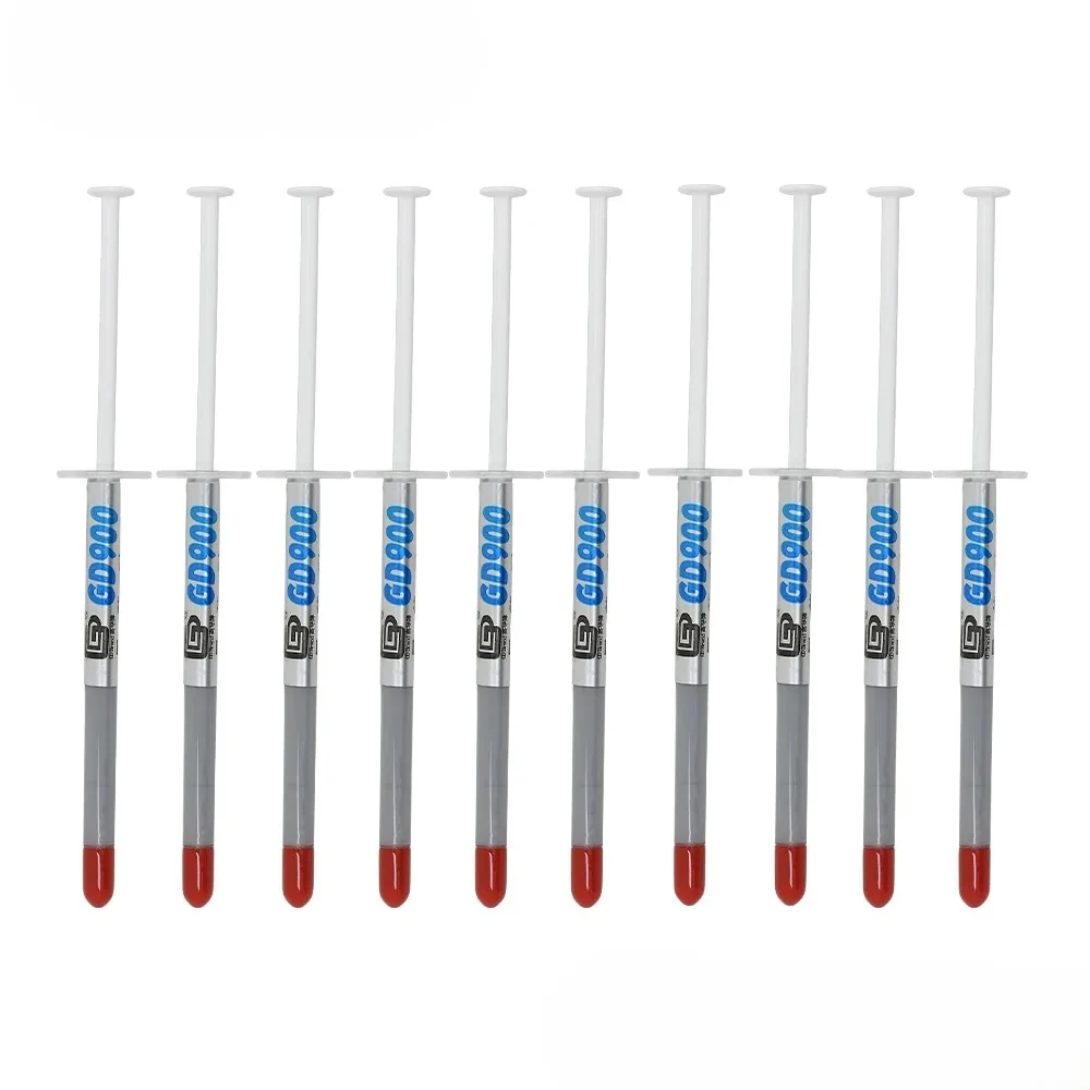 10PCS GD900 1g Grasso Termico CPU Dissipatore di Calore Processore Pasta Termica Per PC Acqua di Raffreddamento CPU Cooler