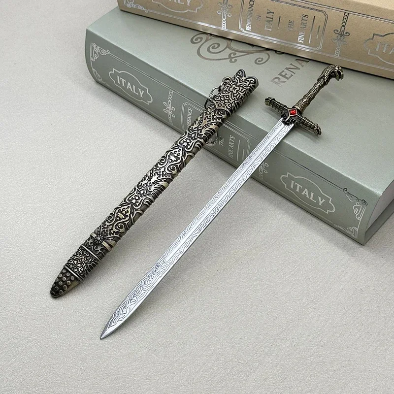 22cm Oathkeeper Sword with Sheath Brienne of Tarth Game Jaime Lannister of Thrones GOT TV Series Peripherals Metal Model Crafts