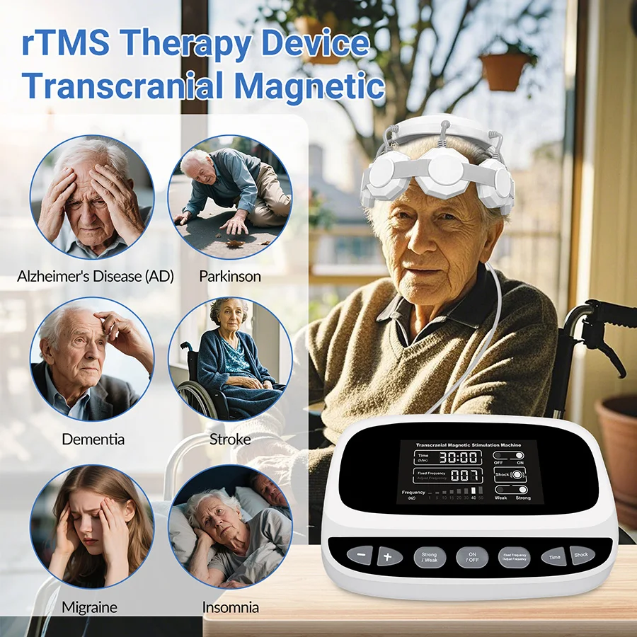 2026 RTMS Brain Therapy Machine for Parkinson Alzheimer Dementia Neurodegenerative Disorders with Adjustable Magnetic Intensity