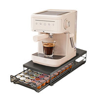 40 Nespresso Pods Coffee Drawer Holder Coffee Capsules Storage Rack Capsule Organizer Shelves for Home Drawer Coffee machine