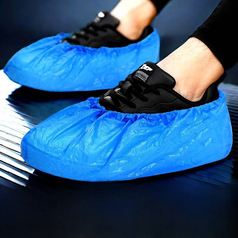 thickened-disposable-plastic-shoe-covers-men's-indoor-lab-use-waterproof-non-slip-dustproof-home-use-shoe-covers-for-men
