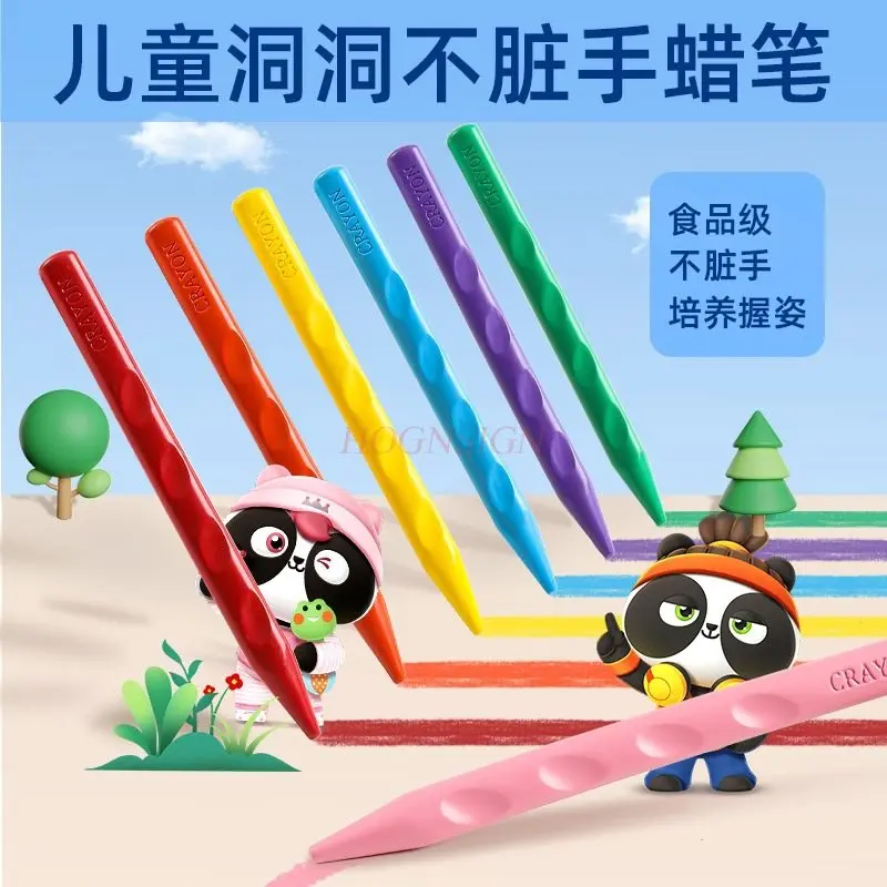 18pieces/set Non dirty hands, plastic crayons, safe and non-toxic oil painting sticks, paintbrushes, children's washable set