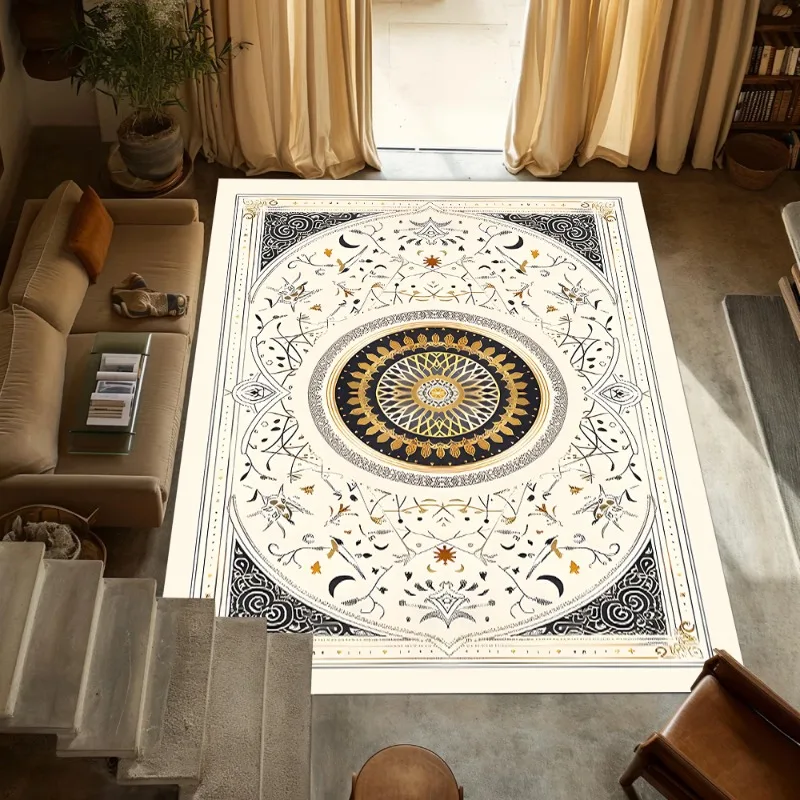 Persian Luxury Red Carpet Living Room Large Size Rug Non-slip Coffee Tables Mat Home Decoration Bedroom Lounge Rug Tapis Salon