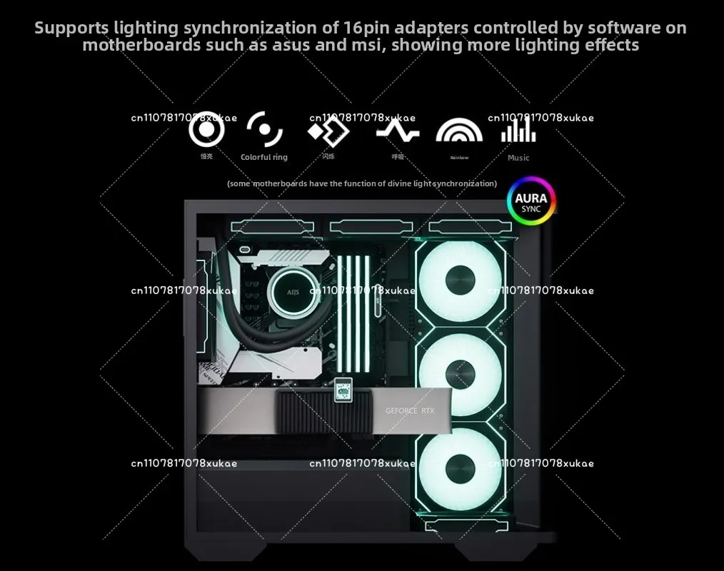 RTX4090/4080/4070 Graphics Card 16PIN Adapter 180 Degree Graphics Card Power Supply Steering Head ATX3.0