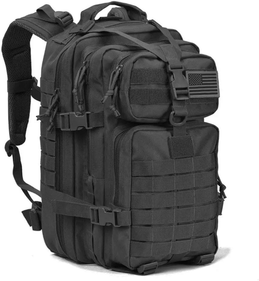 

Military Tactical Backpack for Men Large 34L Army 3 Day Assault Pack Molle Bag Backpacks (34L, Black)