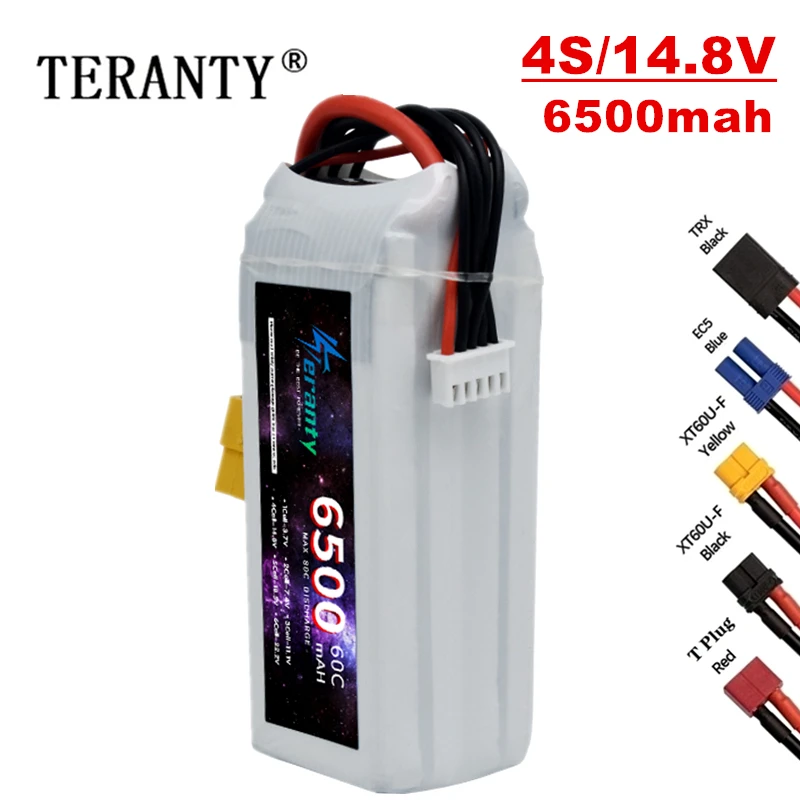 

Lipo аккумулятор 14,8 В 4S 6500 мАч 60C Max 80C с разъемом Deans T/XT30/XT60 для радиоуправляемых самолетов, вертолетов, автомобилей, лодок, грузовиков, запчастей