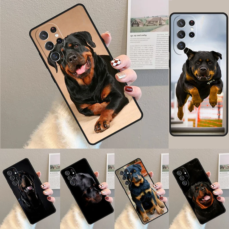 Cool Rottweiler Dog Soft TPU Phone Case for Samsung Galaxy note 10 pro S26 Ultra S23 S24 FE S25 S21 S22 PLUS shockproof Cove